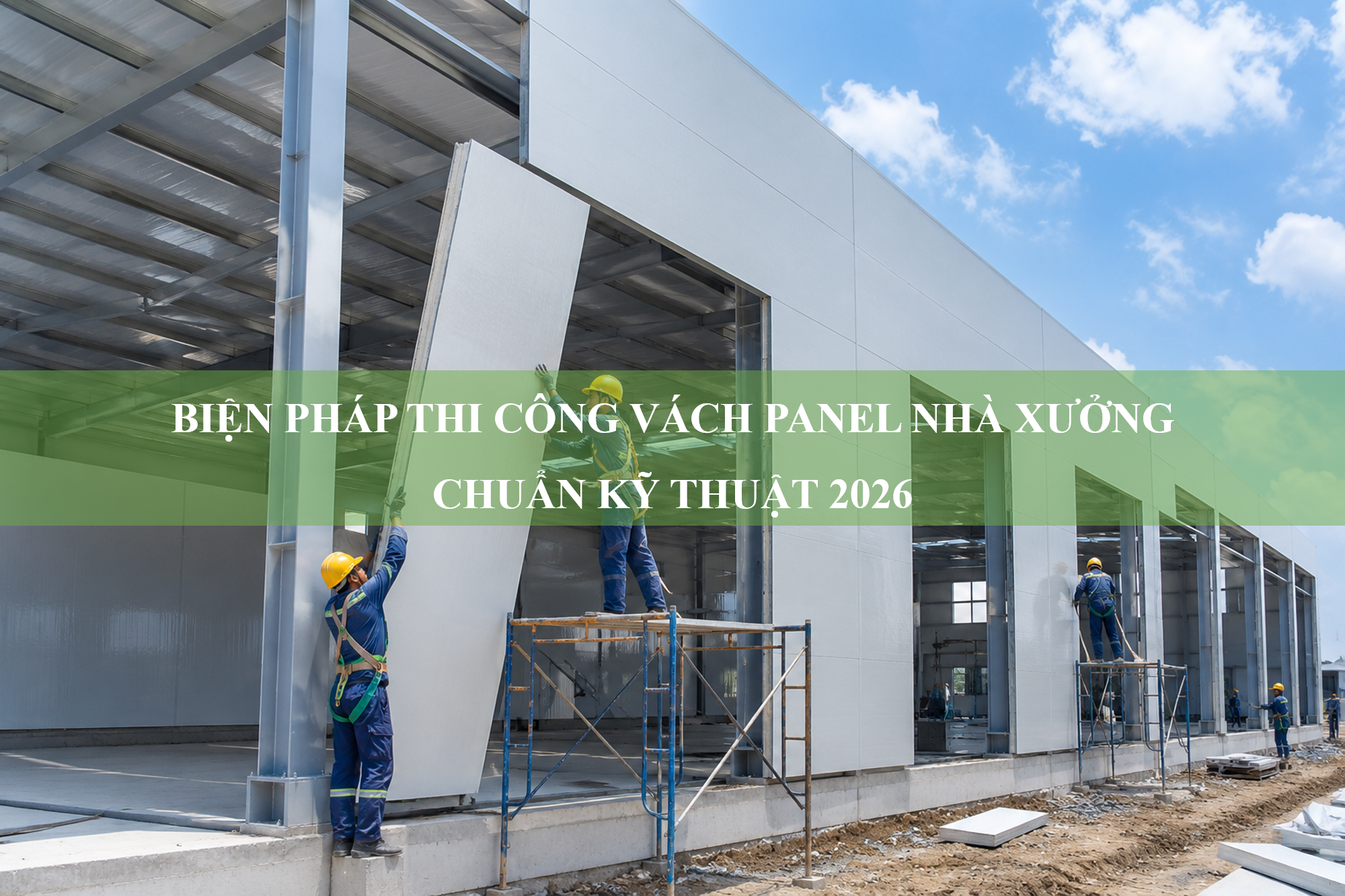 Biện pháp thi công vách panel nhà xưởng chuẩn kỹ thuật 2026